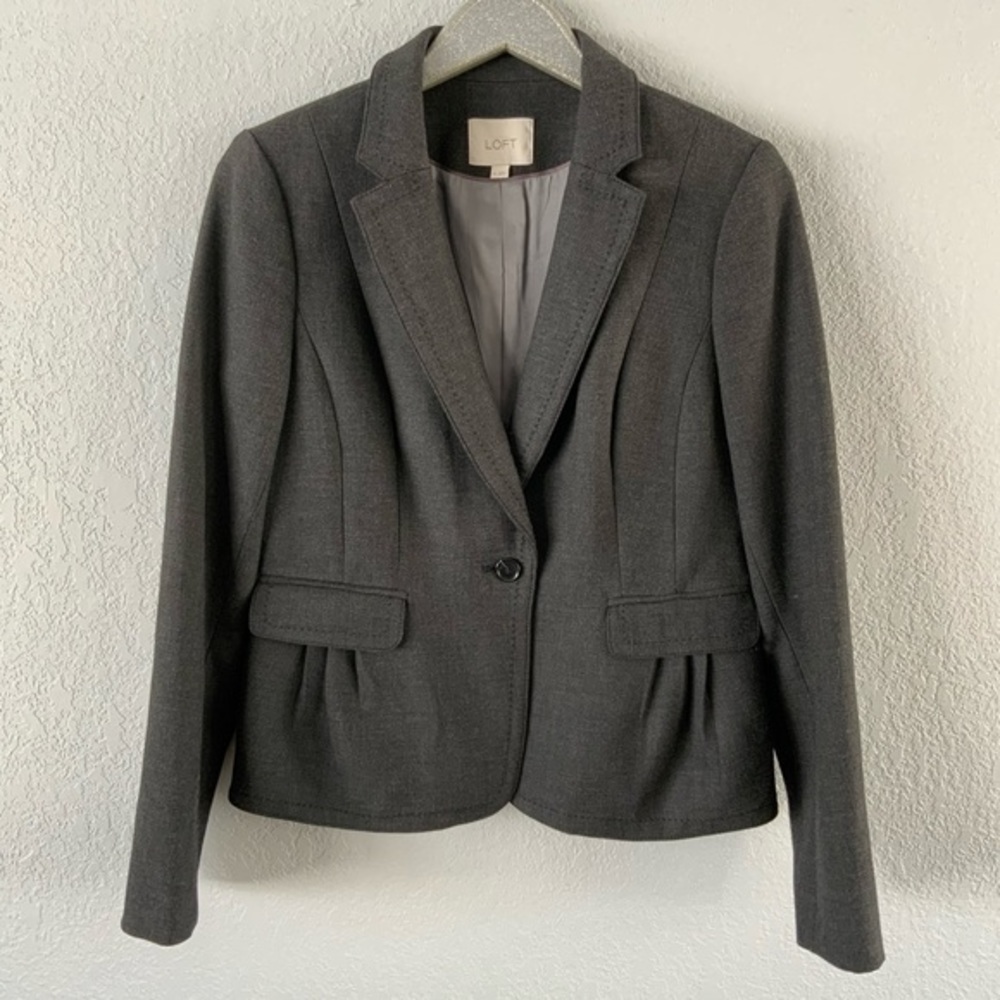 Loft Gray Suit Jacket